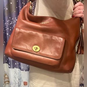 Coach New York Legacy Turnlock Large Hobo in Cognac